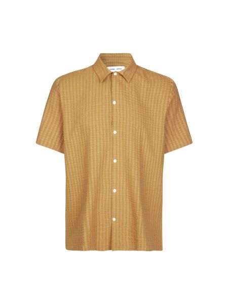 Koszula w paski Samsoe Samsoe żółta
