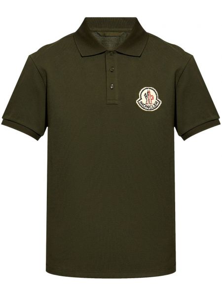 Pamuklu polo yaka tişört Moncler yeşil