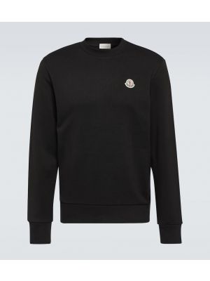 Jersey sweatshirt aus baumwoll Moncler schwarz