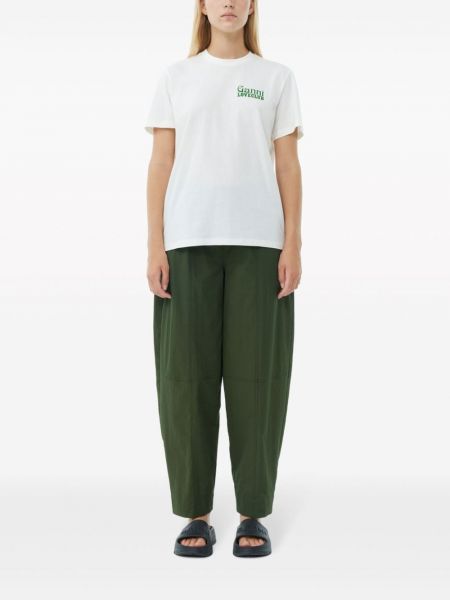 Kalhoty Ganni zelené