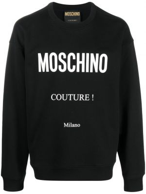 Džemperis ar apdruku Moschino melns