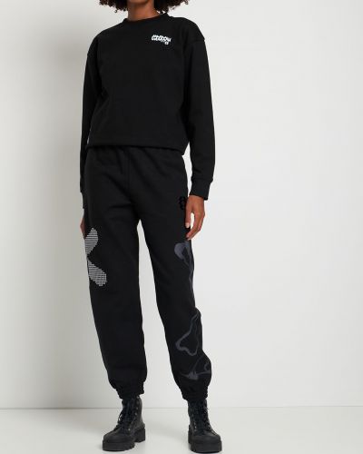 Bavlněné sportovní kalhoty jersey Mcq černé