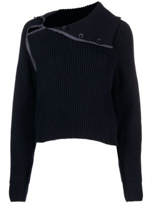 Asimetrični volneni pulover Jacquemus modra