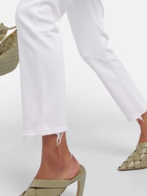 Kõrge vöökohaga kitsa lõikega teksapüksid Agolde valge