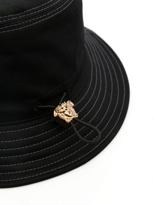 Bavlněný klobouk Versace černý
