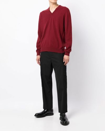 Pullover mit v-ausschnitt Leathersmith Of London rot
