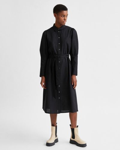 Robe chemise Selected Femme noir
