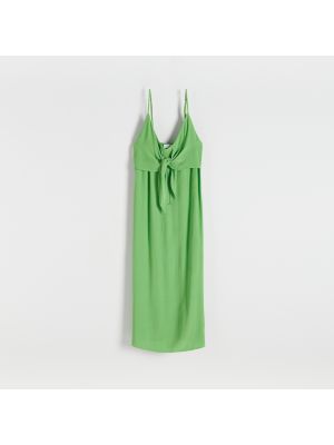 Viskózové šaty Reserved zelená