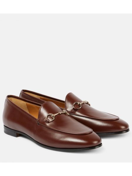 Skinn loafers Gucci brun