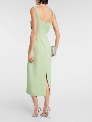Plisované midi šaty Emilia Wickstead zelené