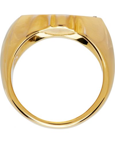 Złoty pierścionek Bape