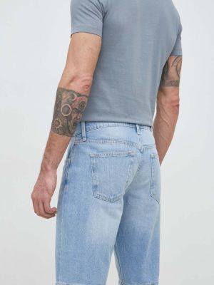 Bavlněné džínové šortky Calvin Klein Jeans modré
