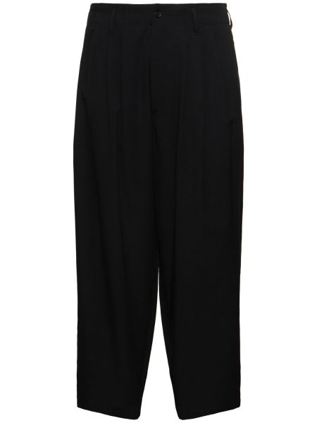 Pantaloni di lana Yohji Yamamoto nero
