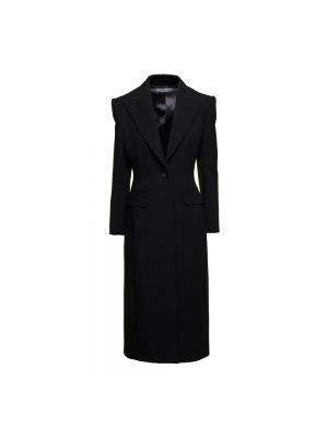 Manteau en laine large Dolce & Gabbana noir
