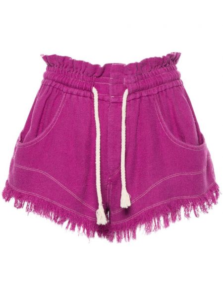 Pantaloni scurți de mătase Marant Etoile violet