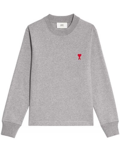 Sweat de motif coeur Ami Paris gris