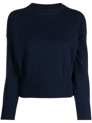 Кашмирен пуловер с кръгло деколте Pringle Of Scotland синьо