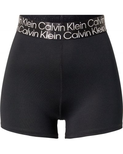 Calvin Klein Performance Pantaloni sport  negru / alb
