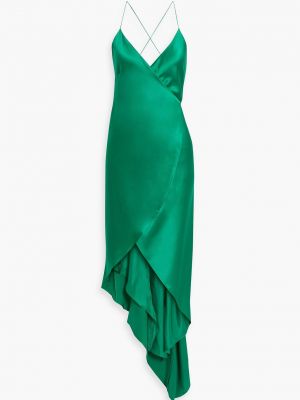 Асимметричное атласное длинное платье Michelle Mason