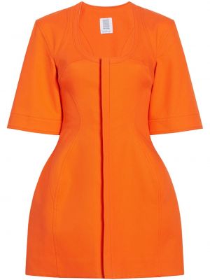 Bavlnené koktejlkové šaty Rosie Assoulin oranžová