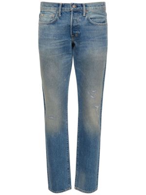 Niebieskie jeansy skinny slim fit Tom Ford