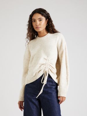Меланжов пуловер French Connection бежово