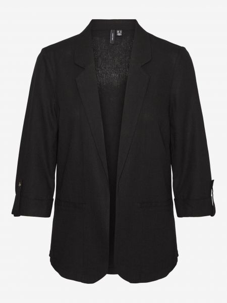 Lanena jakna Vero Moda črna