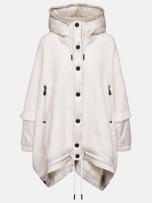 Volnena smučarska jakna Moncler Grenoble bela