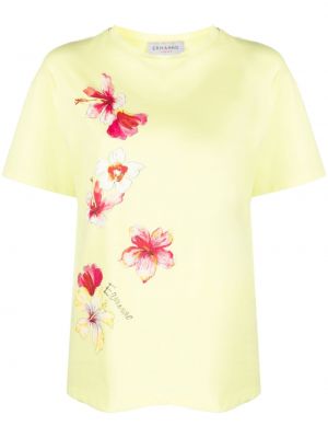 Памучна тениска на цветя с принт Ermanno Firenze