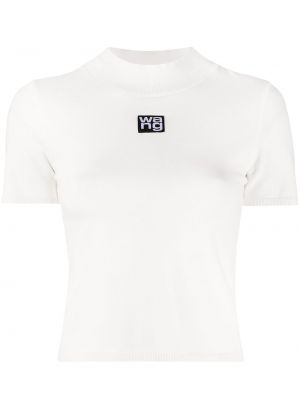 Camiseta con estampado Alexanderwang.t blanco
