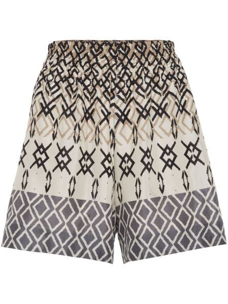 Seiden shorts Brunello Cucinelli braun