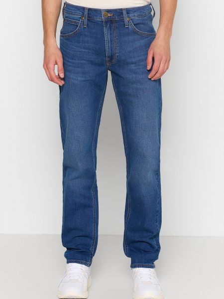 Niebieskie proste jeansy Lee