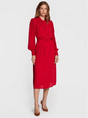 Srajčna obleka Elisabetta Franchi rdeča