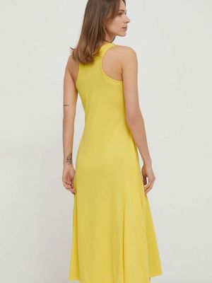 Midi šaty Lauren Ralph Lauren žluté