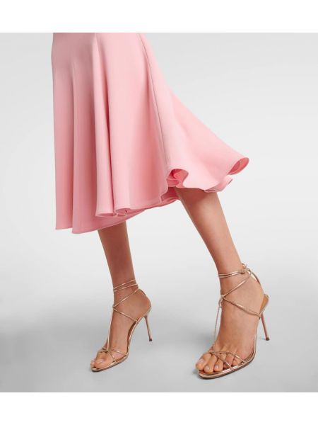 Midi elbise Roland Mouret pembe