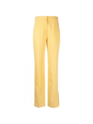 Pantalon en lin Jacquemus jaune