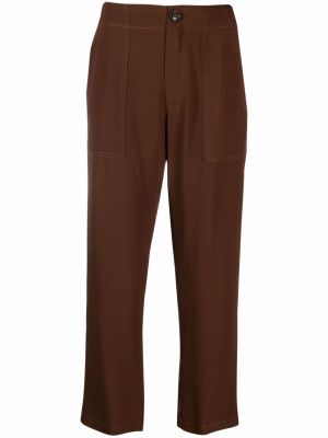 Pantalones rectos Semicouture marrón