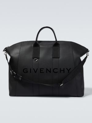 Bolsa de deporte de cuero Givenchy negro