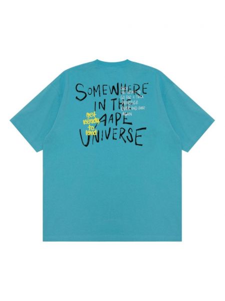 Bavlněné tričko s potiskem Aape By *a Bathing Ape® modré