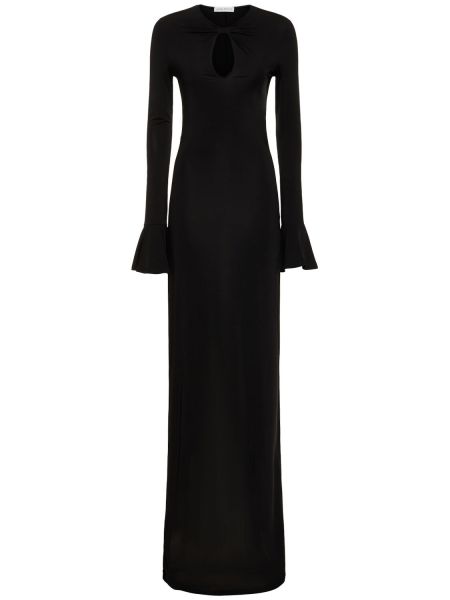 Džerzej dlouhé šaty Nina Ricci čierna
