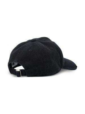 Medvilninis siuvinėtas kepurė Msgm juoda