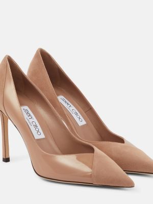 Calzado de ante de charol Jimmy Choo rosa