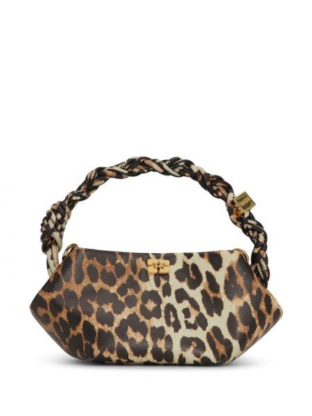 Nakupovalna torba s potiskom z leopardjim vzorcem Ganni