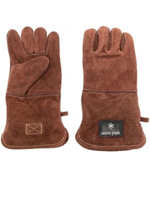 Kožené rukavice Snow Peak - Hnedá