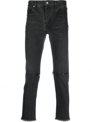 Straight leg jeans con cerniera Undercover nero