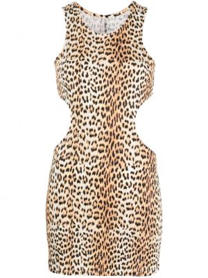 Obleka s potiskom z leopardjim vzorcem Reina Olga