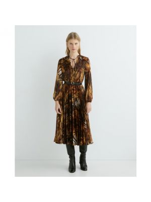 Vestido largo con estampado animal print Marciano By Guess marrón