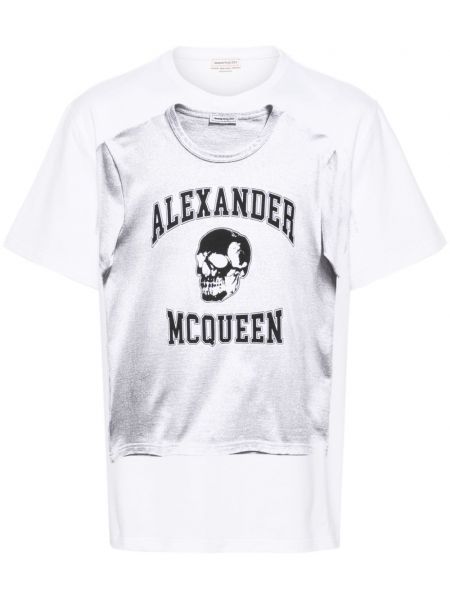 Памучна тениска с принт Alexander Mcqueen