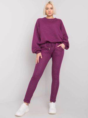Prošívané sportovní kalhoty Fashionhunters fialové