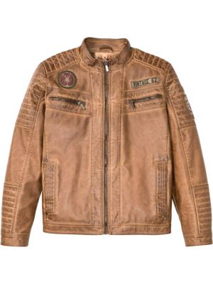 Куртка из искусственной кожи John Baner Jeanswear коричневый
